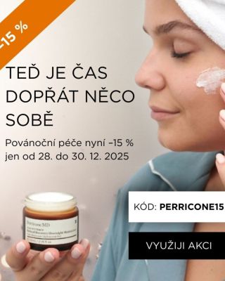 Po vánočním shonu si vaše pleť zaslouží pozornost. ✨ Dopřejte jí kvalitní péči, nyní s −15% akcí na produkty. #perriconemd...